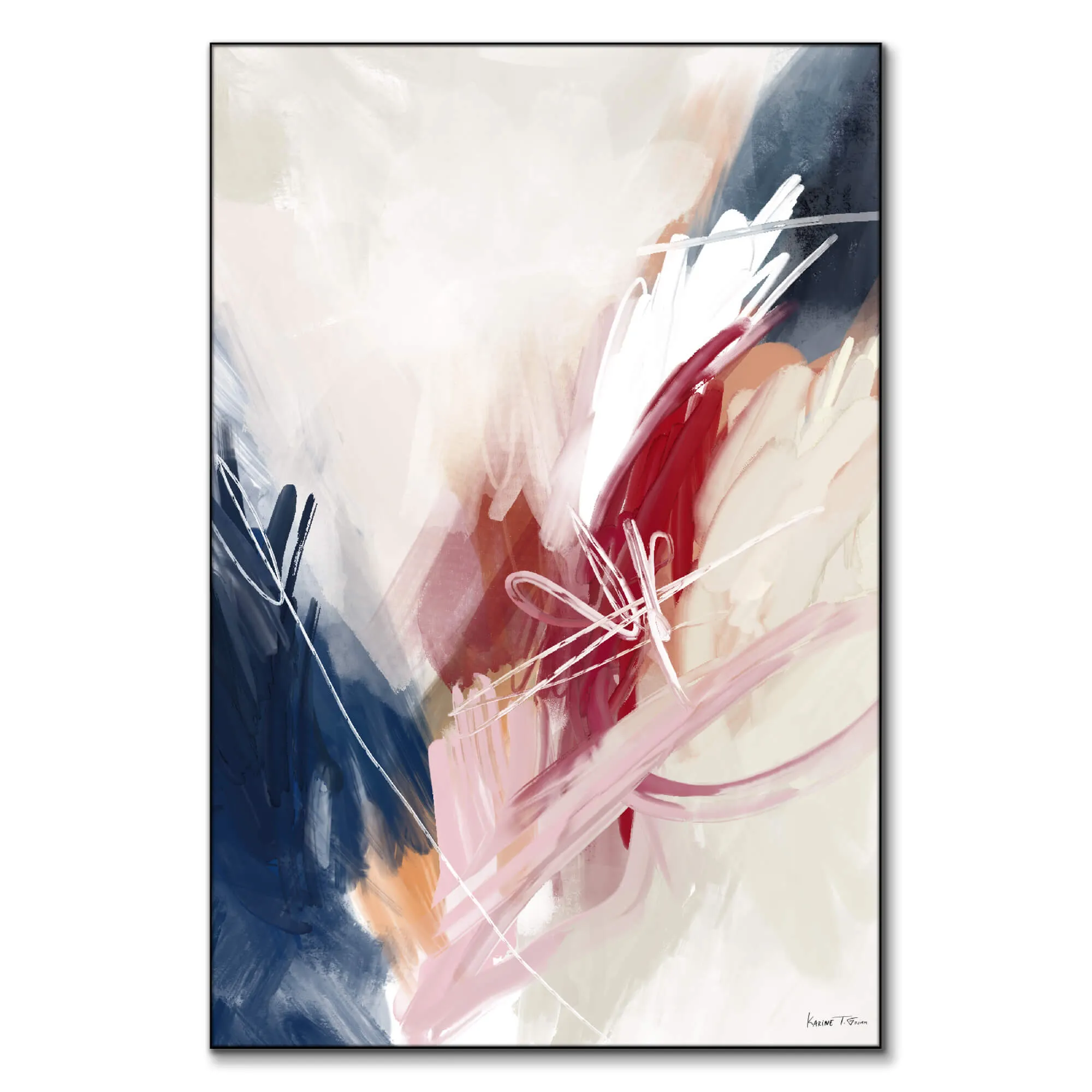 Good Feeling No. 01 Abstract Wall Art - Red image