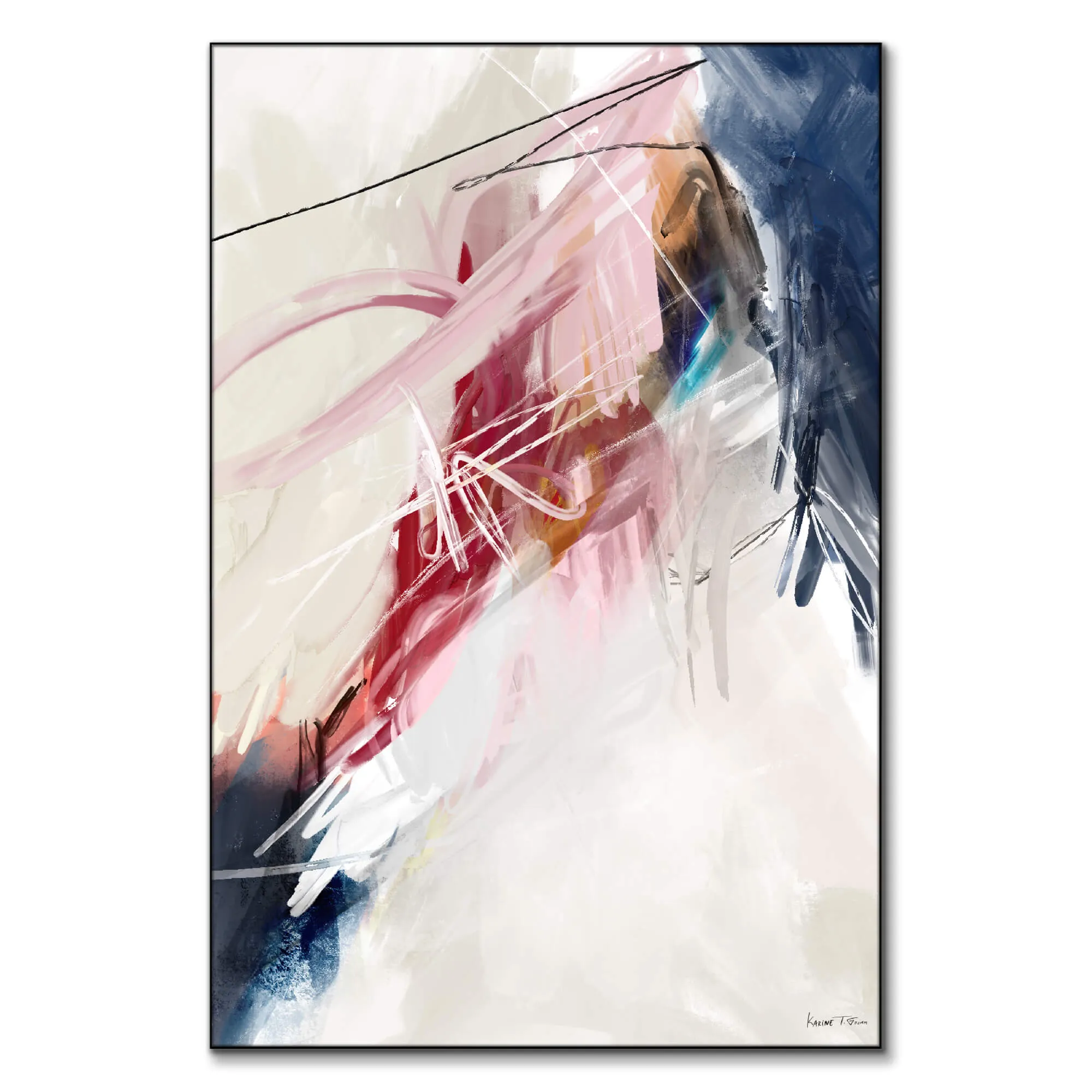 Good Feeling No. 02 Abstract Wall Art - Red image