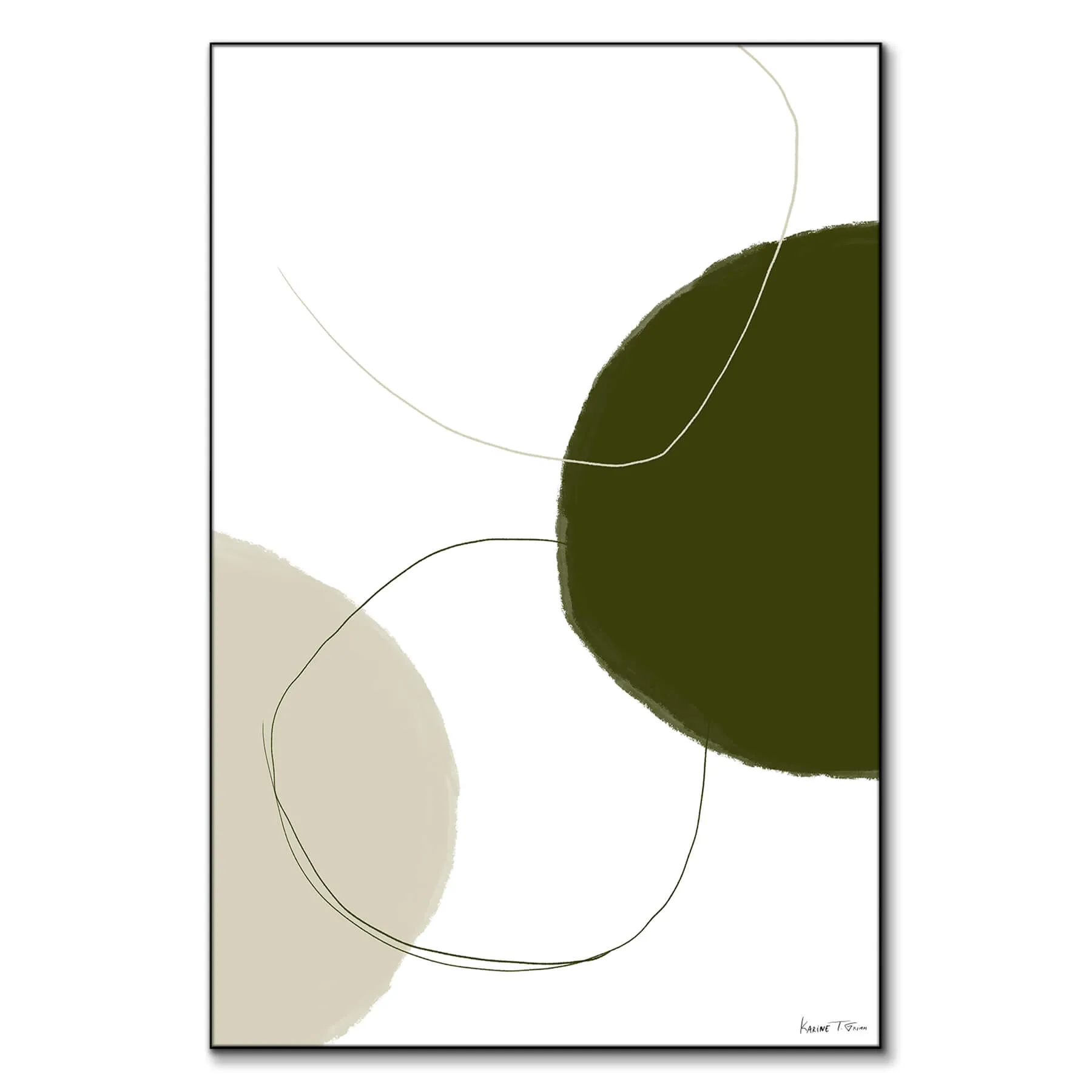 Karine Tonial Grimm Circles Wall Art - Green image