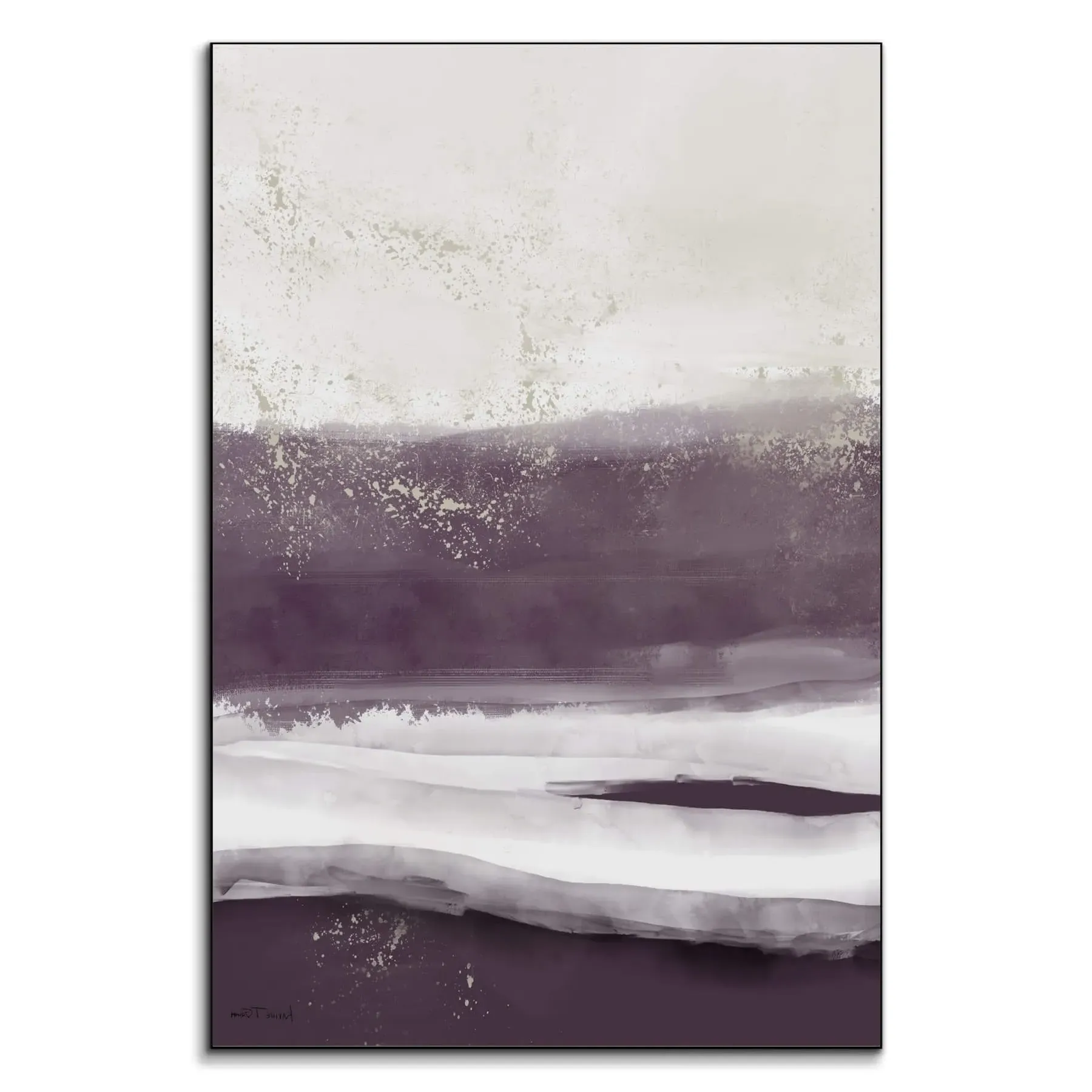 Love Me More No. 2 Abstract Wall Art - Purple image