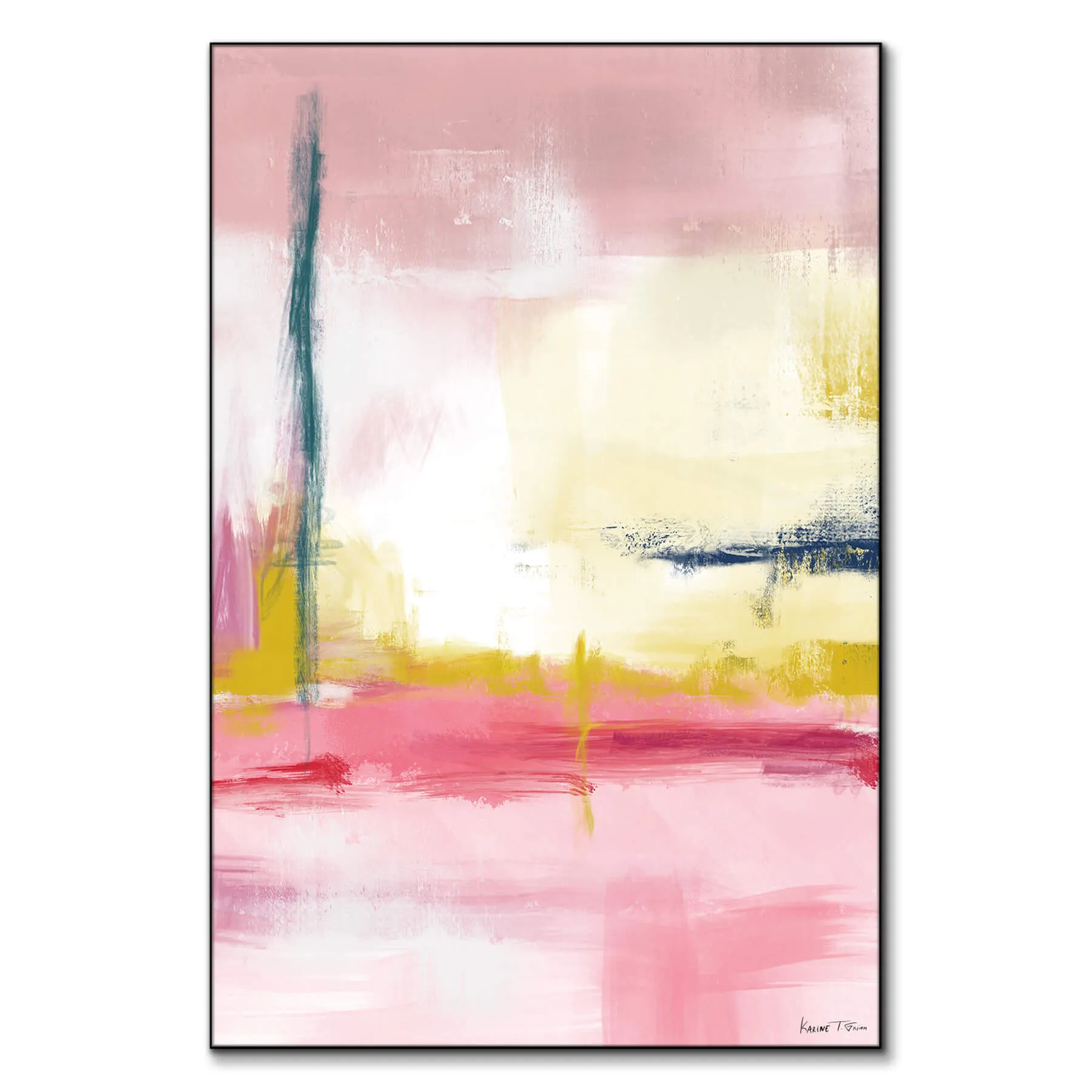 Pink Dance No. 2 Abstract Wall Art - Vibrant image