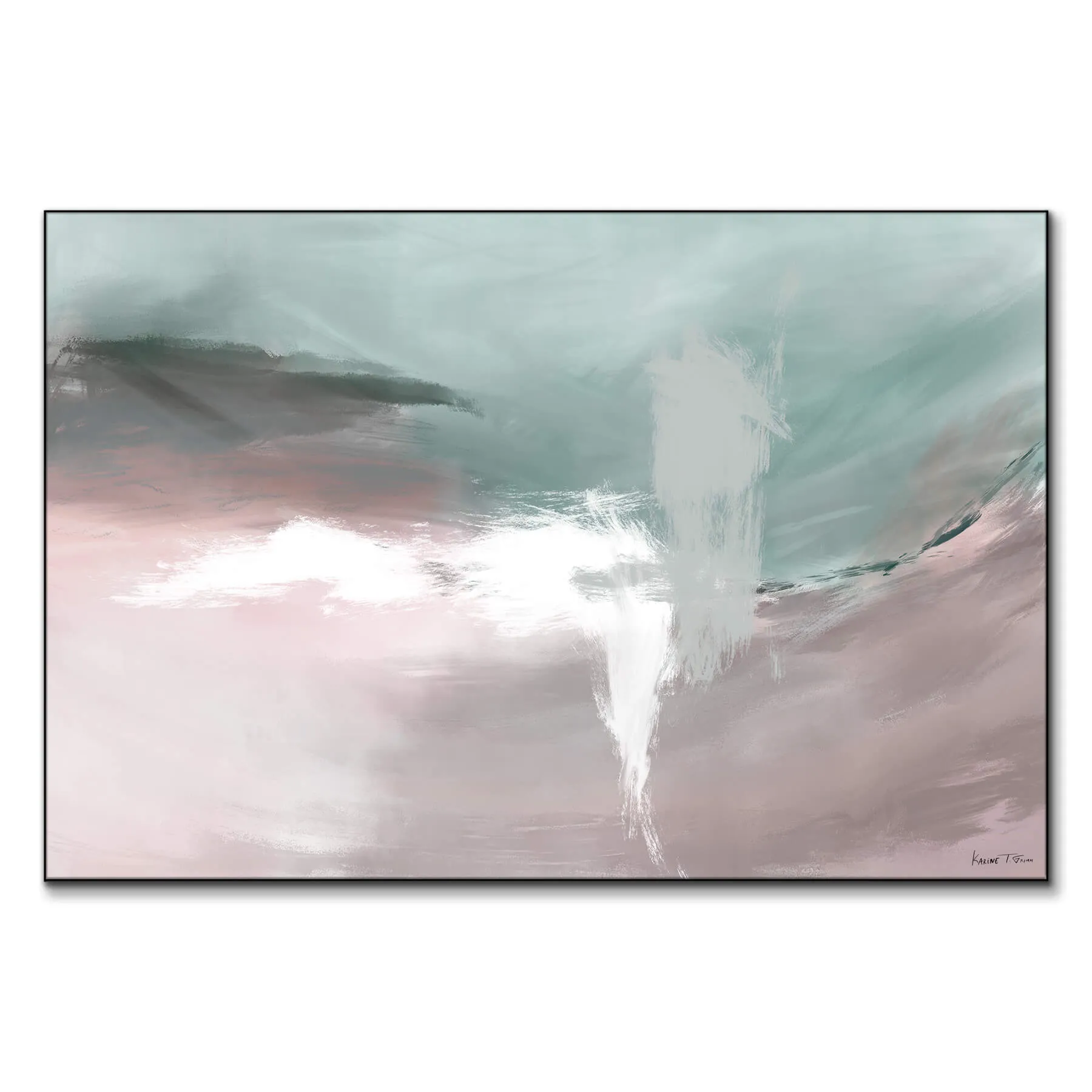 Snow of Colors Wall Art - Grey, Pink image