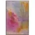 Splashes of Pink Abstract Wall Art - Yellow
