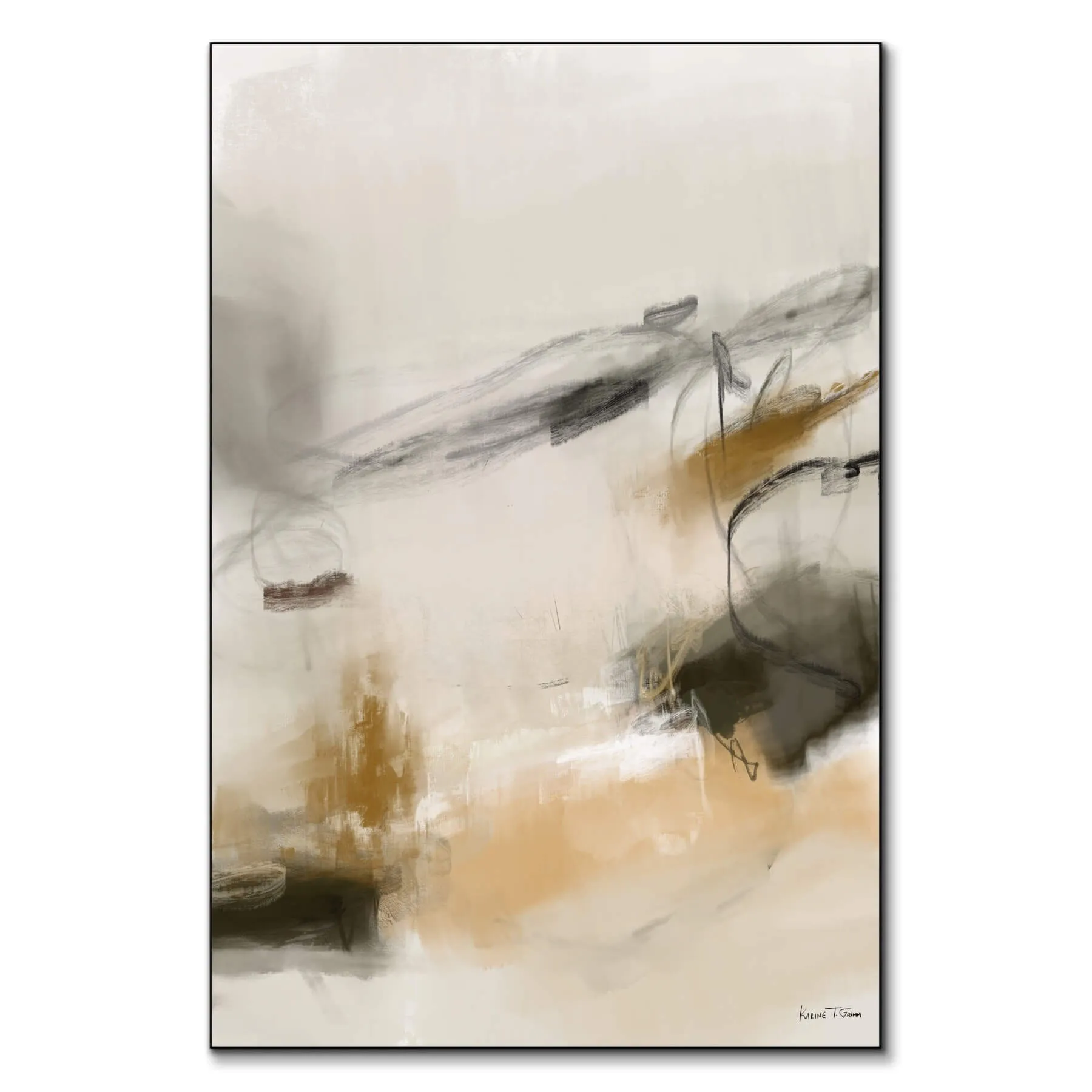 When You Walk In No. 01 Abstract Wall Art - Neutral image