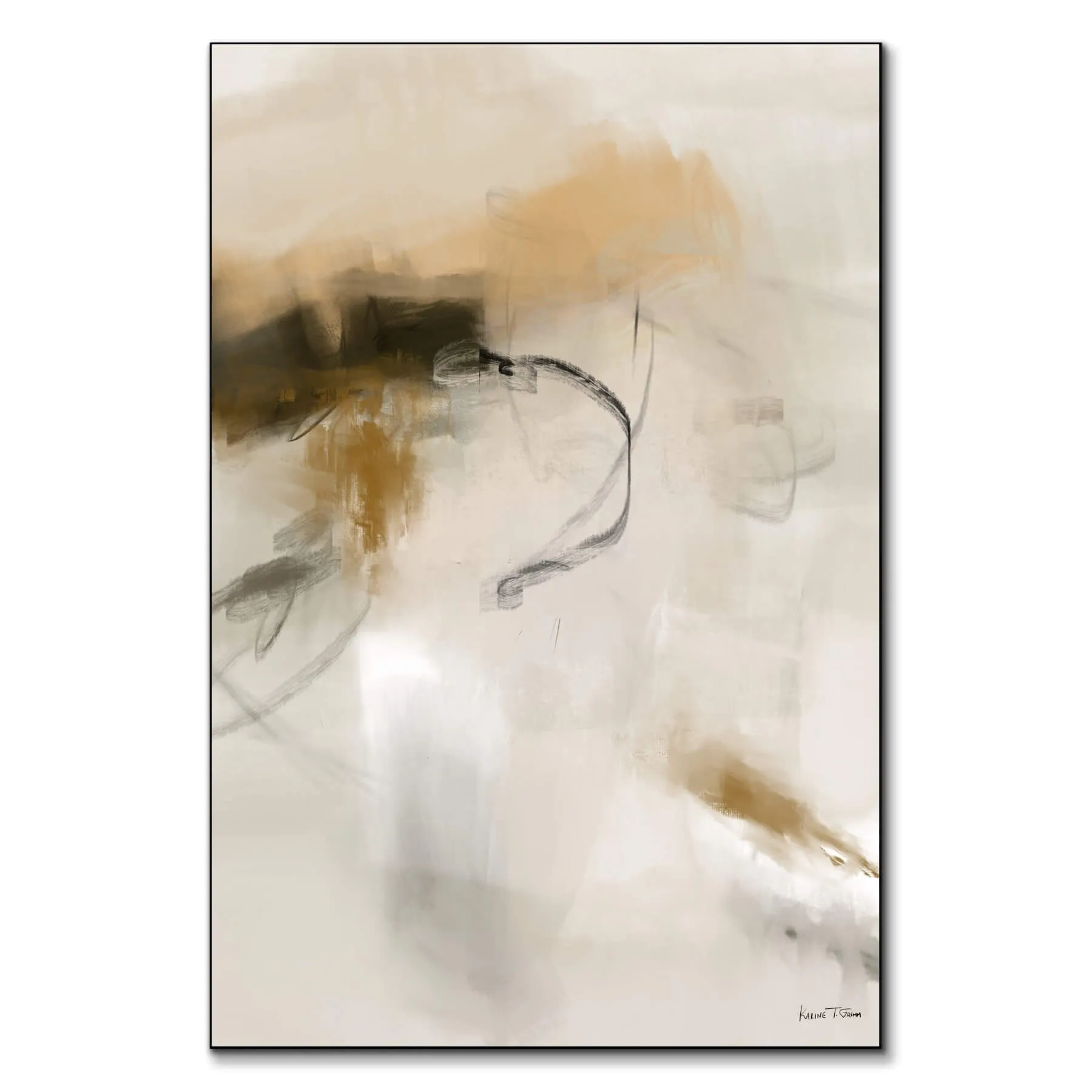 When You Walk In No. 02 Abstract Wall Art - Neutral