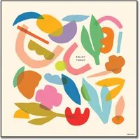 Enjoy Today Square Wall Art Print - Colorful
