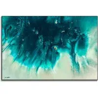 Aqua Echoes Abstract Wall Art - Teal