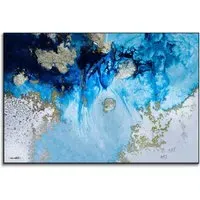 Blue Haven Reef Wall Art - Blue, Gold