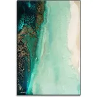 Jade Waters Coastal Abstract Ocean Art - Vibrant