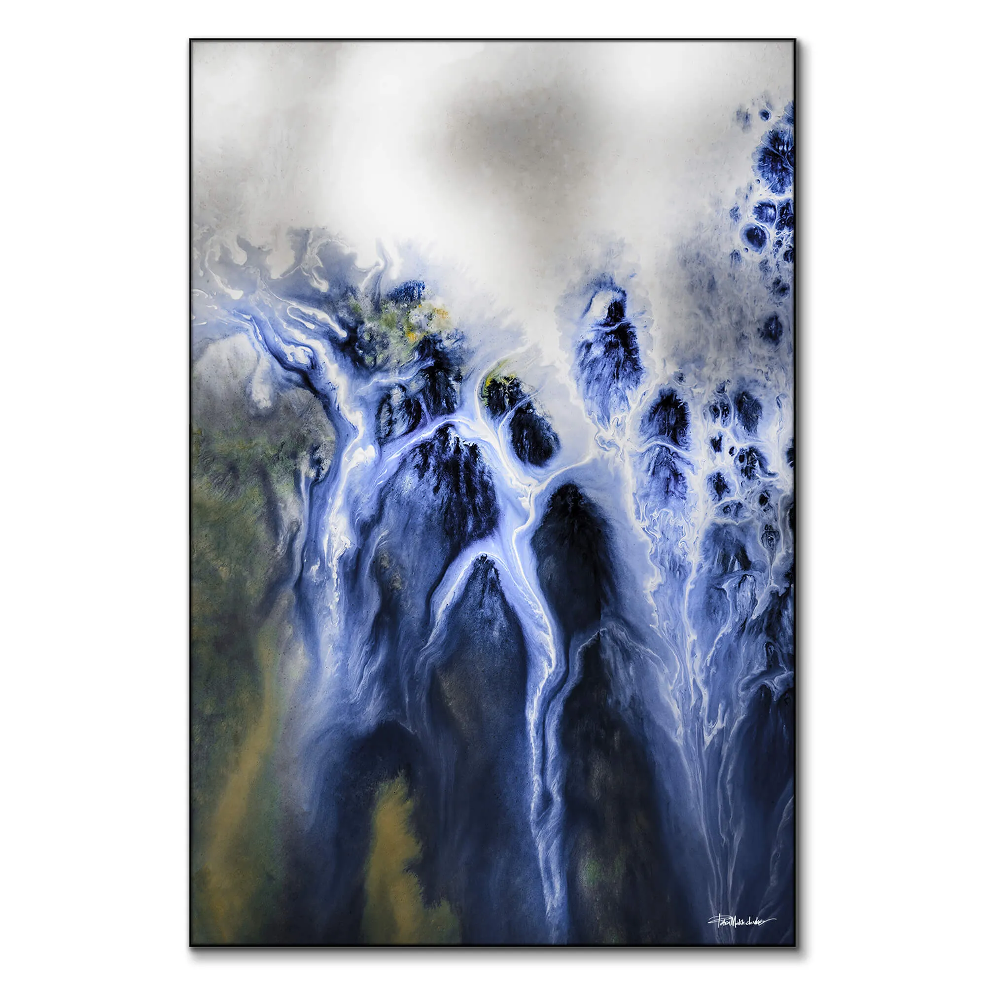 Mysteries of the Marsh Abstract Wall Art - Blue image