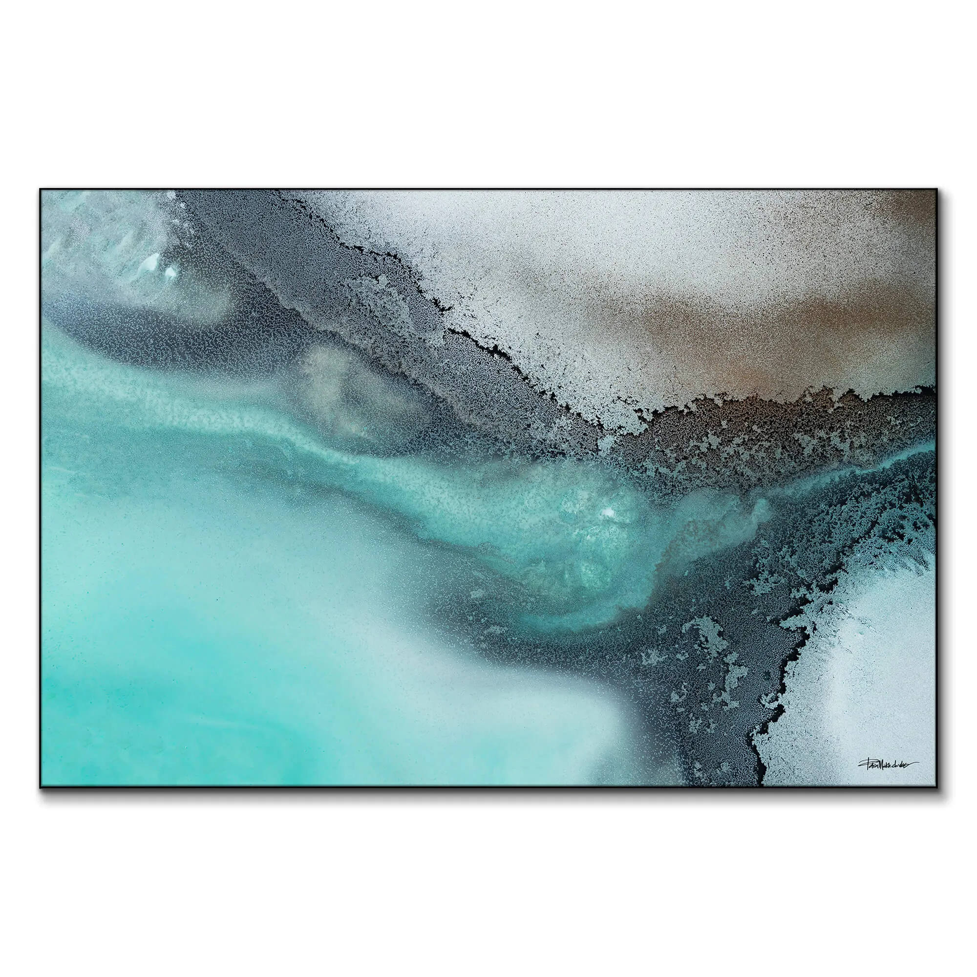 Petra Meikle de Vlas Abstract Oceanic Painting - Turquoise image