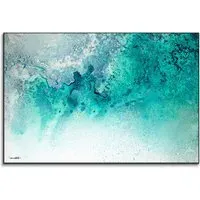 Turquoise Whispering Abstract Wall Art - Teal