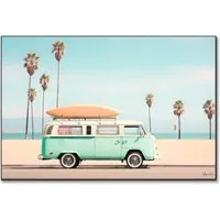 Pacific VW Van Wall Art - Pastel