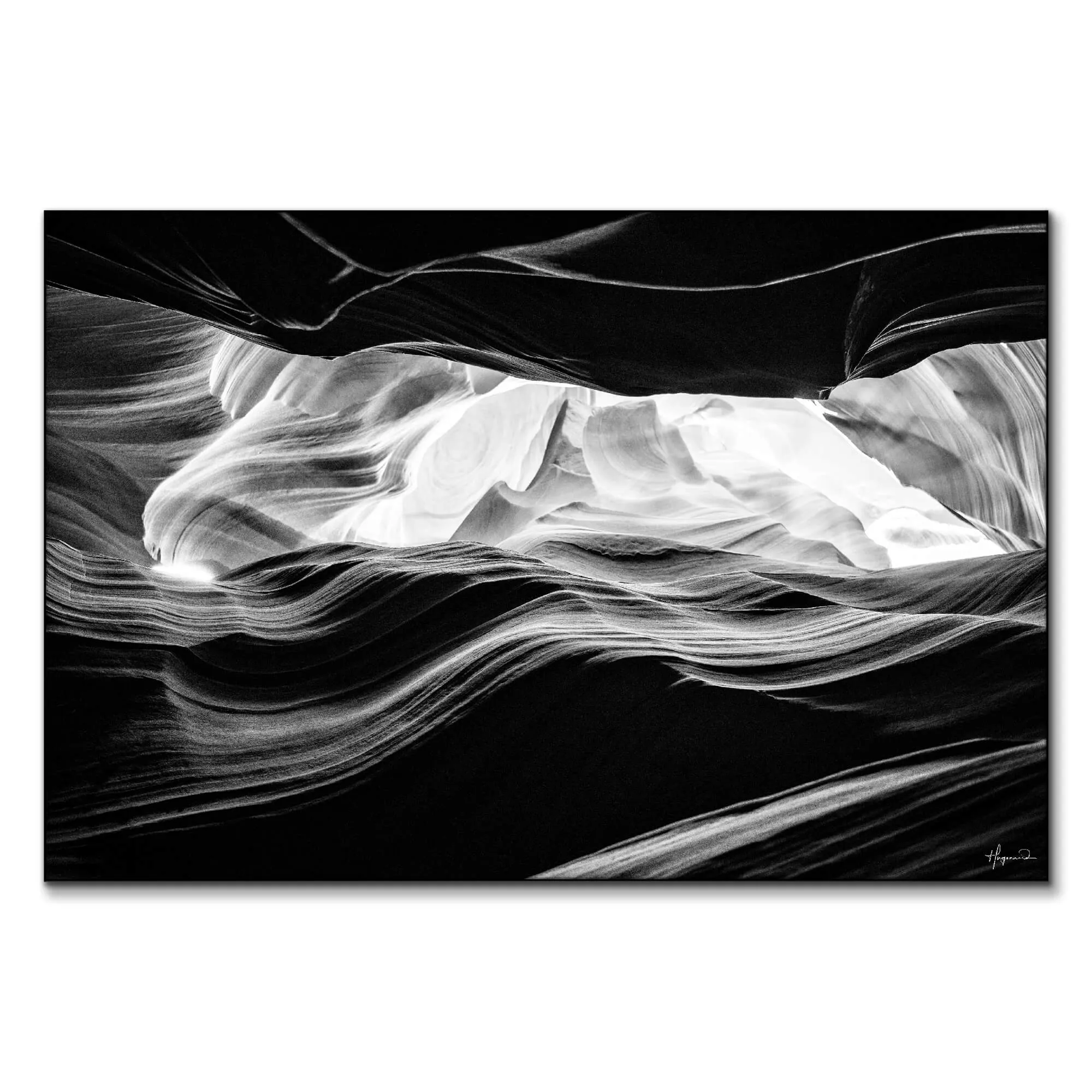 Philippe HUGONNARD Antelope Canyon Wall Art - Black and White image