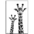 Philippe HUGONNARD Giraffe and Baby Wall Art - Black and White