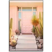 Philippe HUGONNARD Pink Mid-Century Wall Art - Pastel