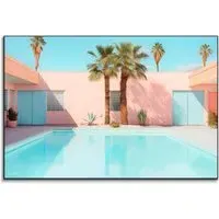 Philippe HUGONNARD Retro Pool Art Print - Pastel