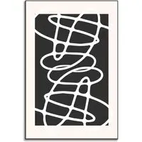 Scribbles III Abstract Wall Art - Black and White