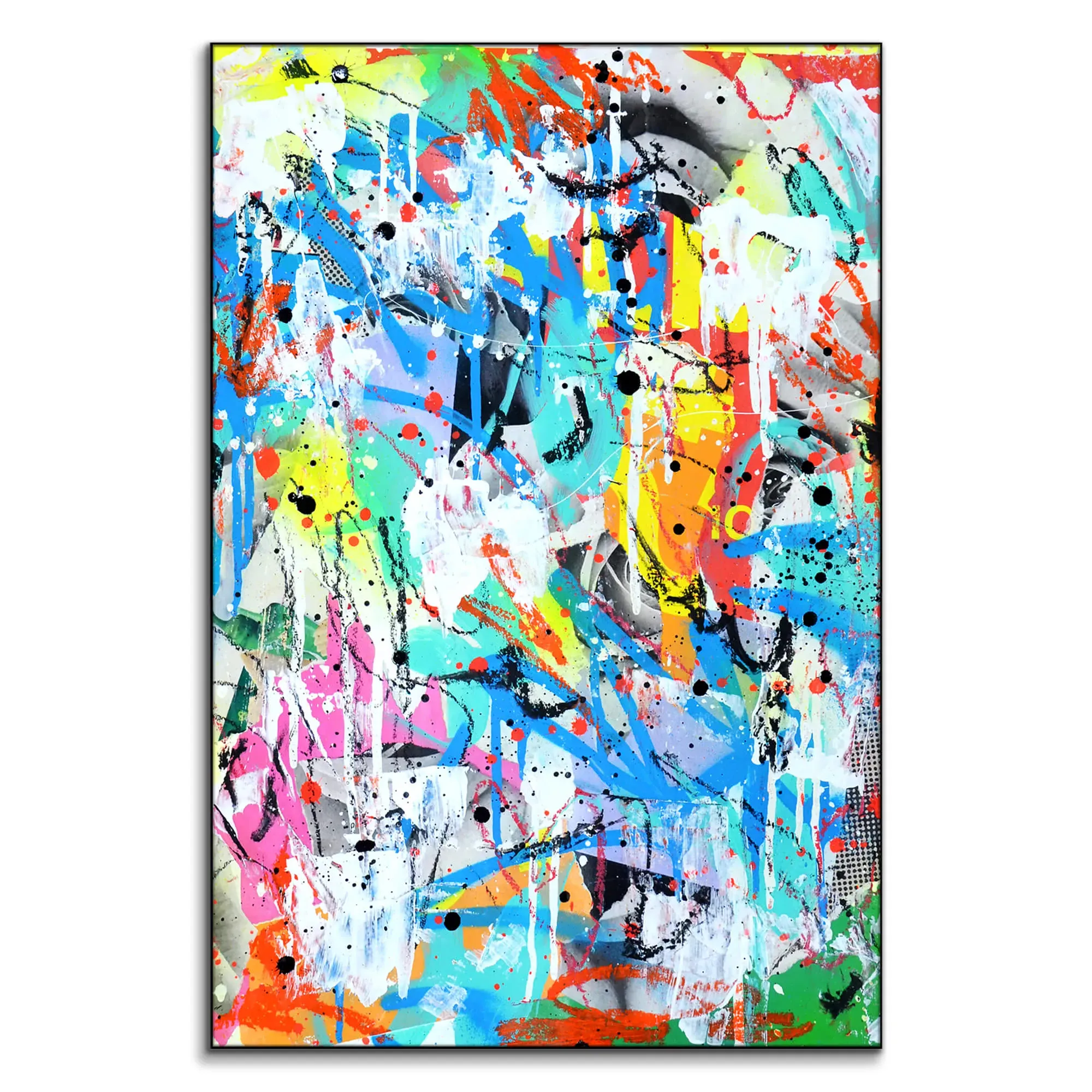 Technicolor Graffiti Wall Art - Vibrant image