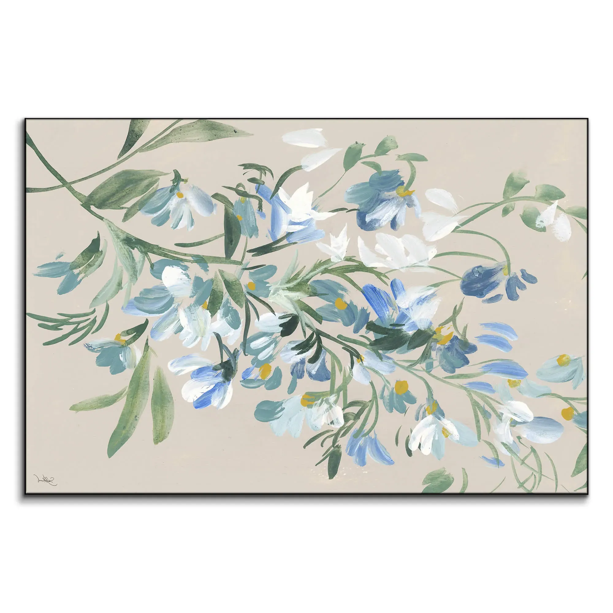 Floral Wall Art - Blue, Watercolor image