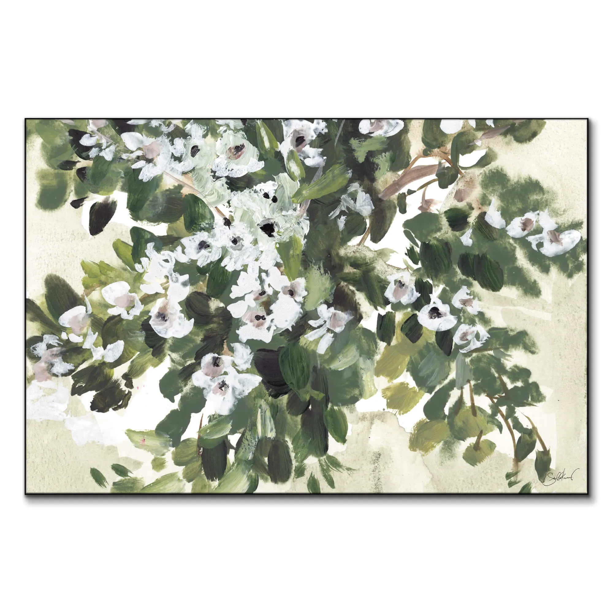 Landscape Bouquet Wall Art - Green image