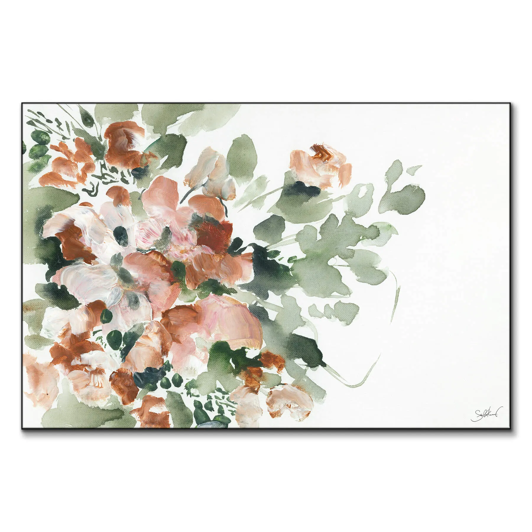 Shelby Kregel Orange Flowers Wall Art - Warm image