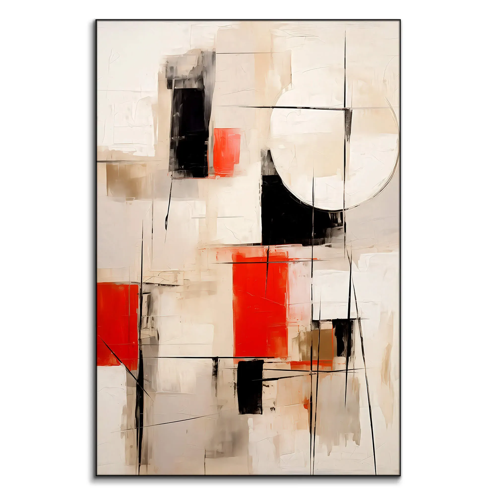 Poetic Justice Abstract Wall Art - Red image