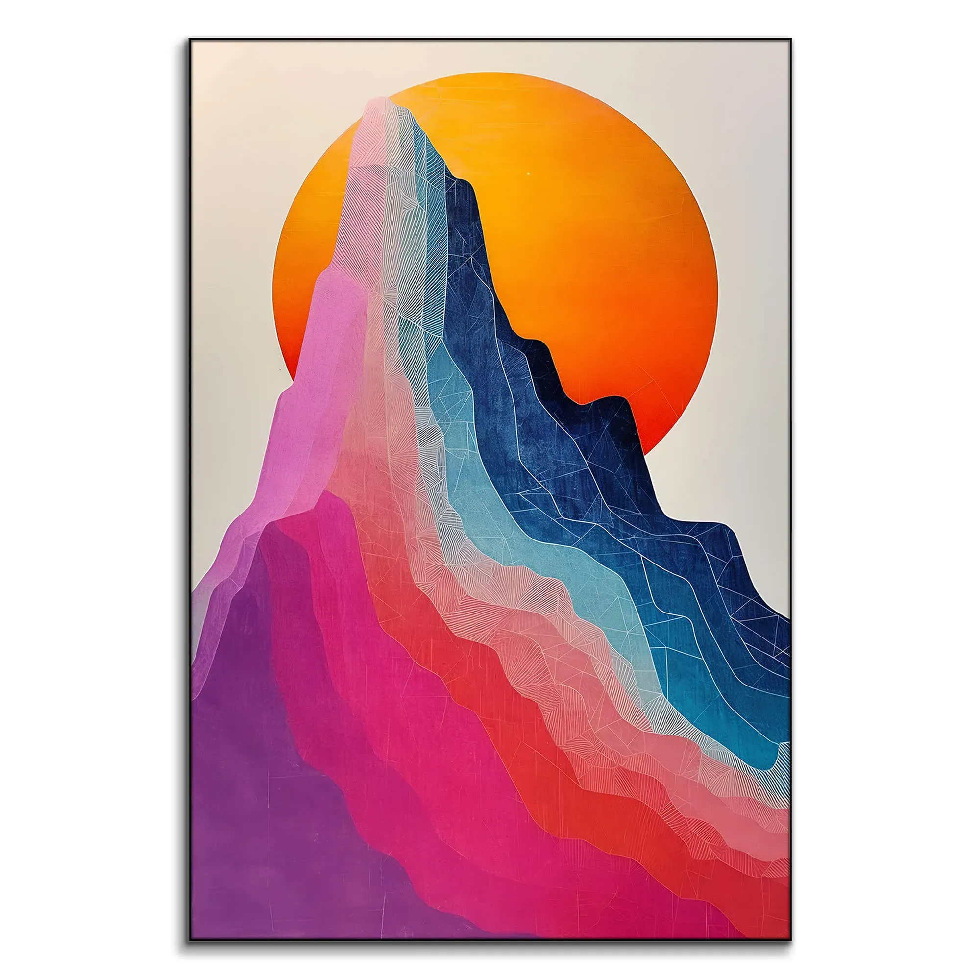 Rainbow Road Wall Art - Vibrant image