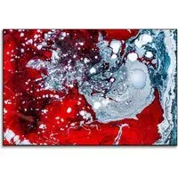Ruby Flow Abstract Wall Art - Red