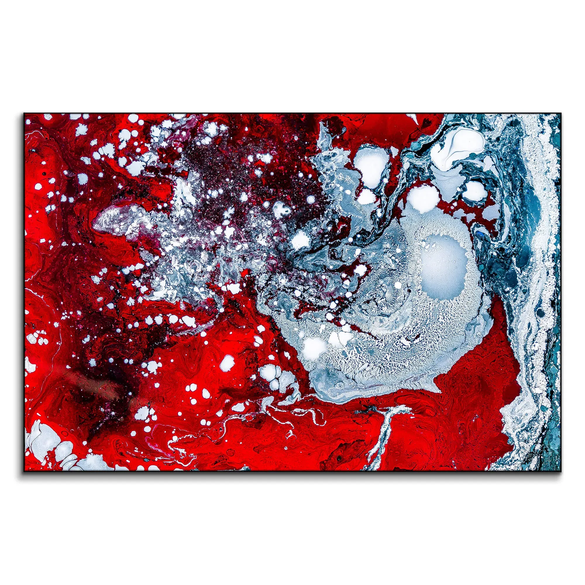Ruby Flow Abstract Wall Art - Red image