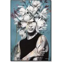 Blossomed Layers Wall Art Print - Black and White