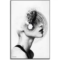 Going Round in Circles Wall Art Print - Black and White