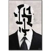 Surreal Geodesics Wall Art Print - Black and White