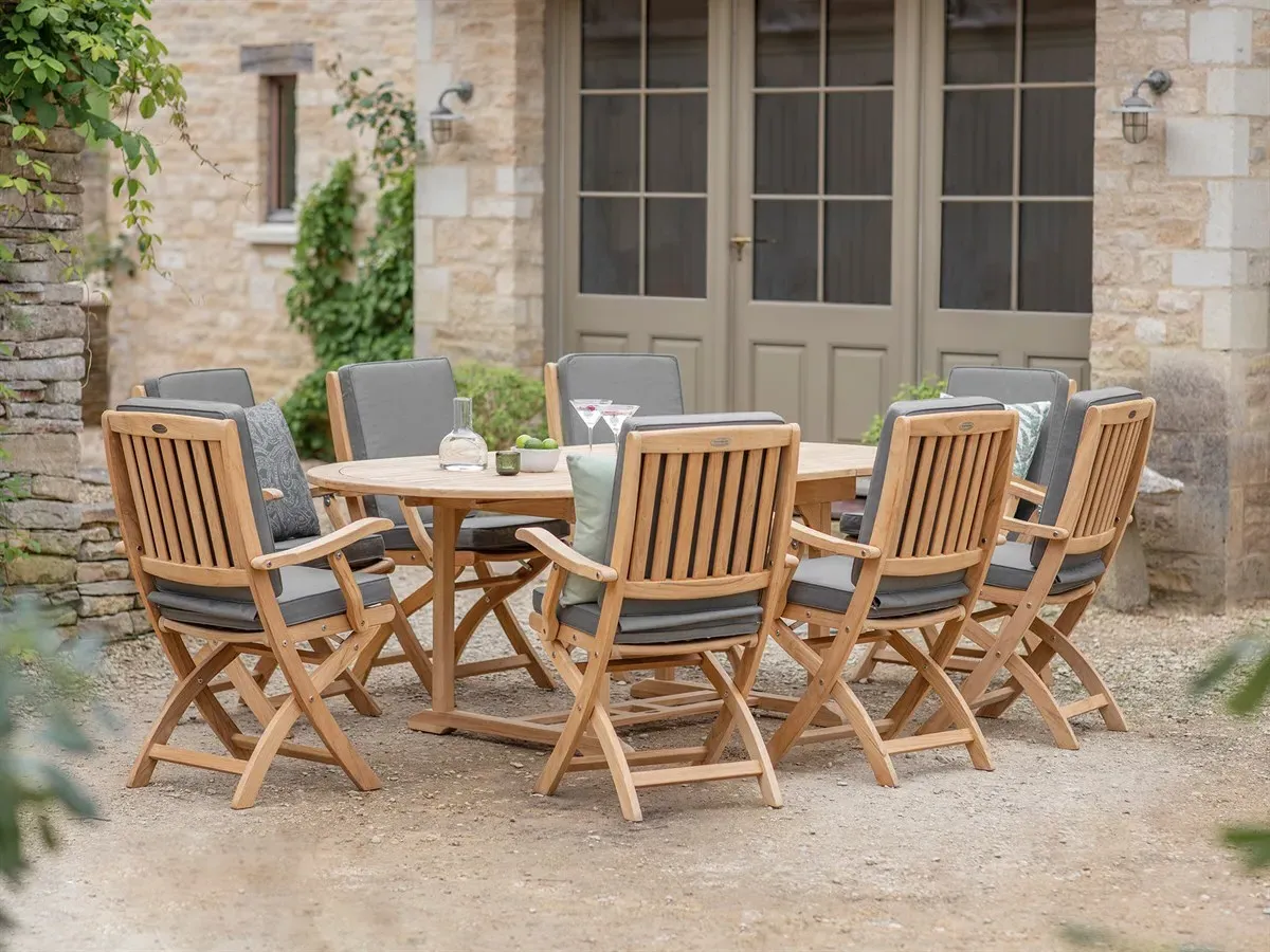 Bibury 8-Seater Oval Dining Set - Teak product
