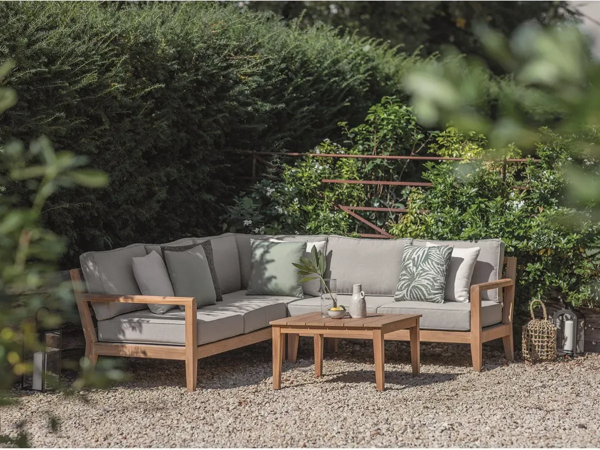 Bordeaux Teak Corner Sofa with Square Coffee Table product