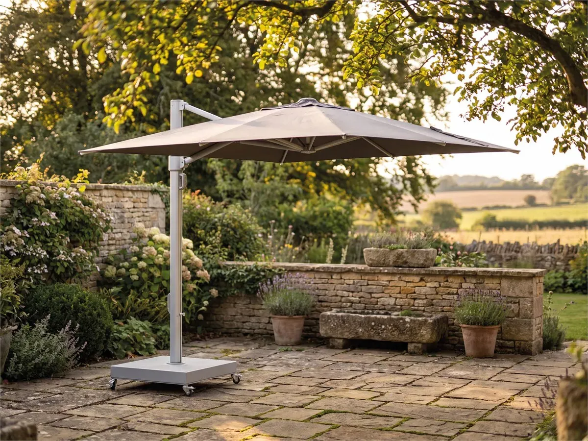 Canterbury 3x3m Cantilever Parasol with Base & Cover - Carbon product