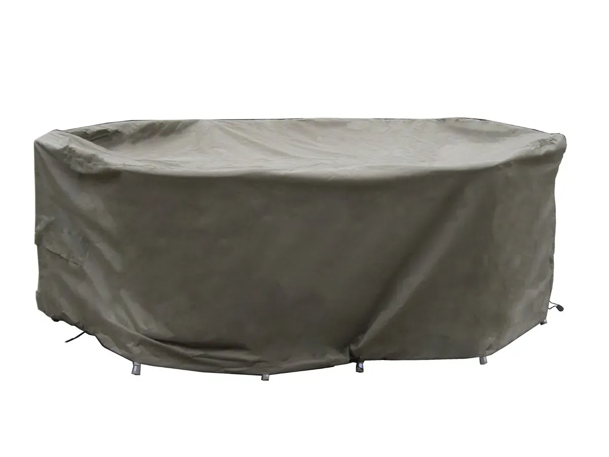 Cast Aluminium 6-Seat Dining Set Cover - Khaki, Polyester product