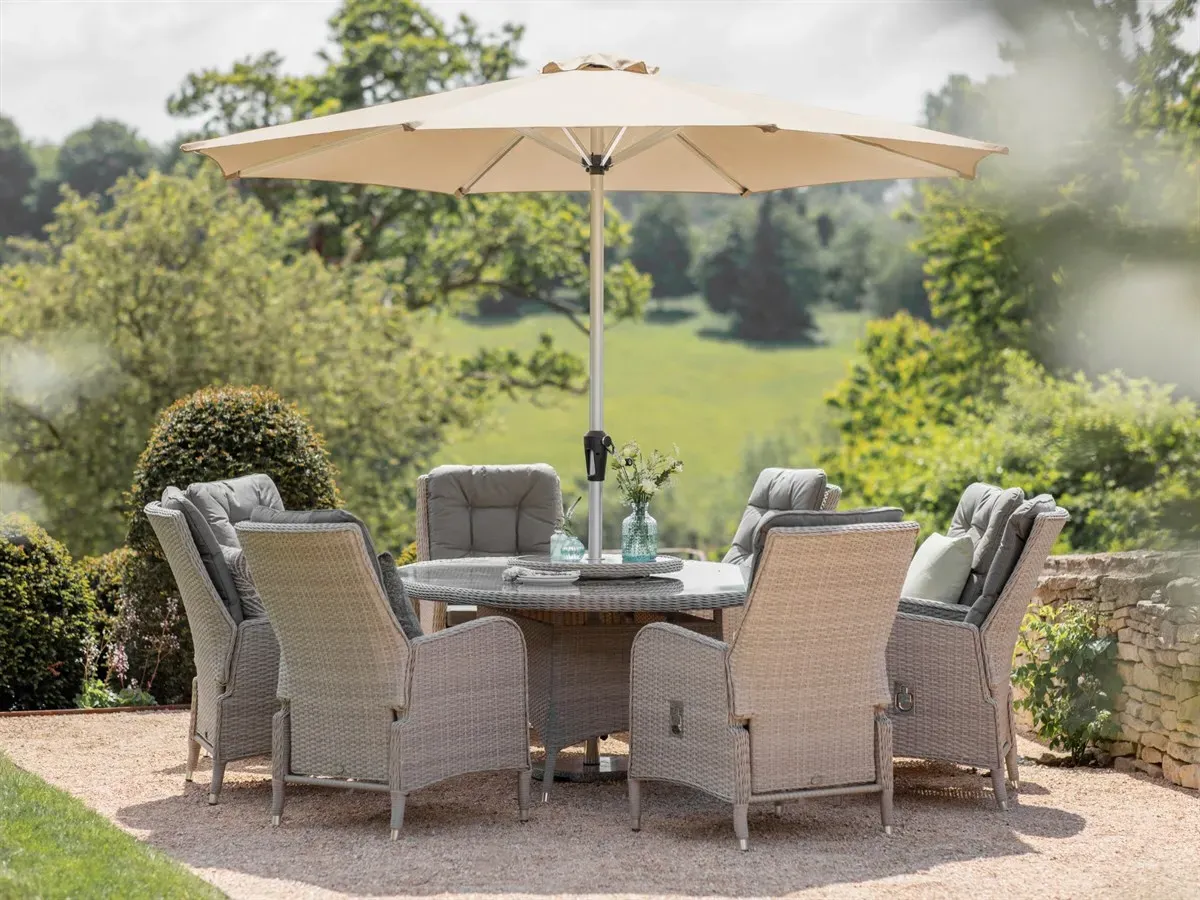 Cherington 8-Seat Elliptical Reclining Dining Set - Nutmeg Rattan product