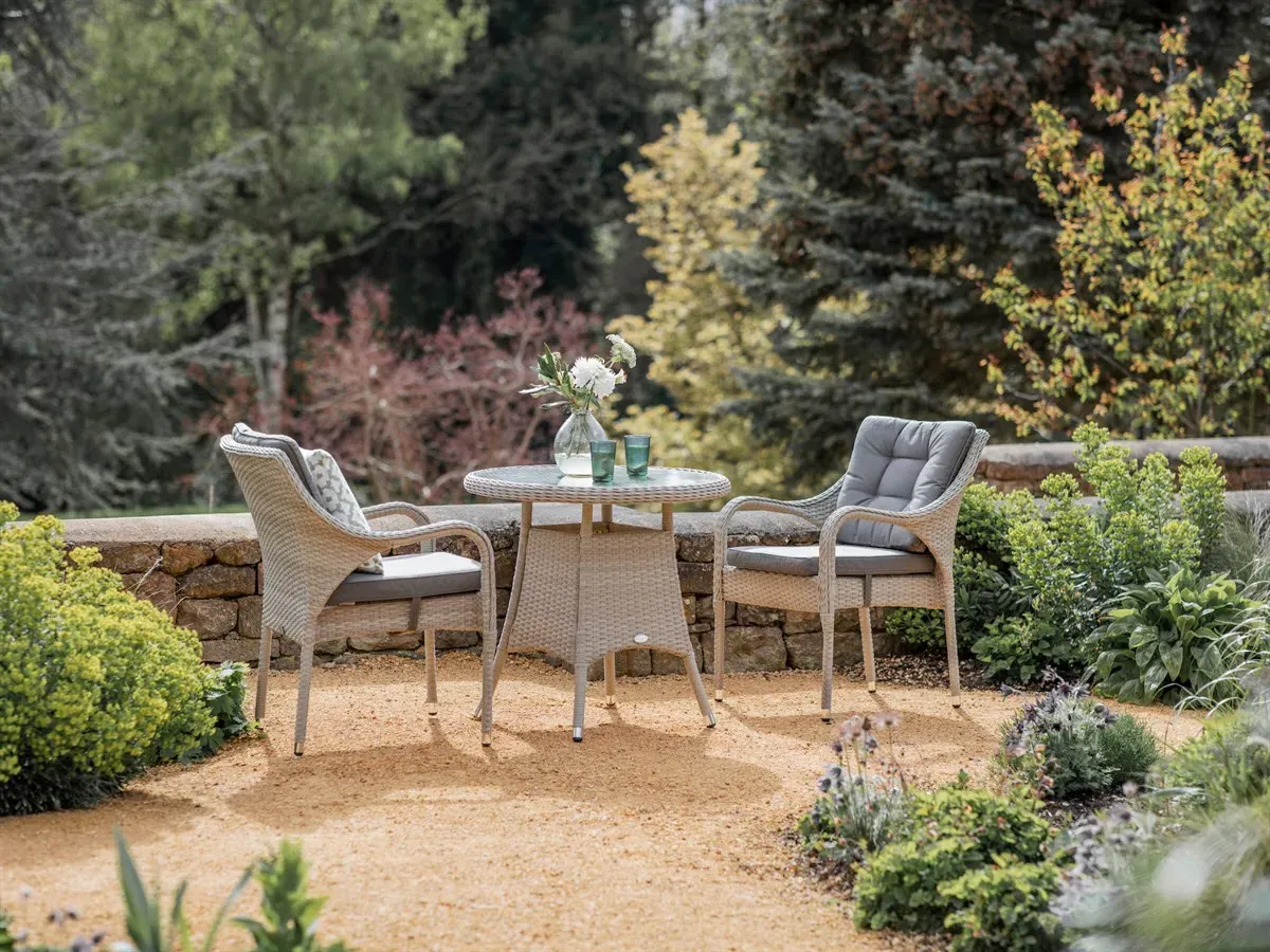 Cherington Bistro Table Set with 2 Armchairs - Nutmeg, Rattan product