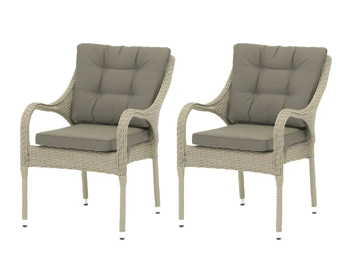 Cherington Set of Two Dining Armchairs - Nutmeg, Rattan product