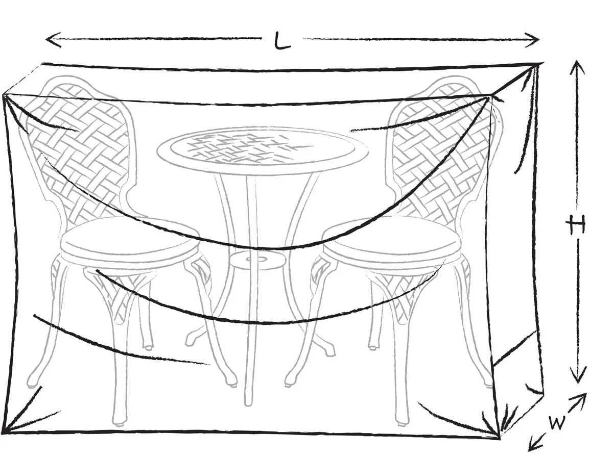 Compact Bistro Set Cover - Khaki, Polyester product