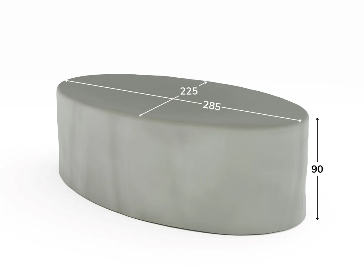 Elliptical Table Set Cover - Grey, Polyester product