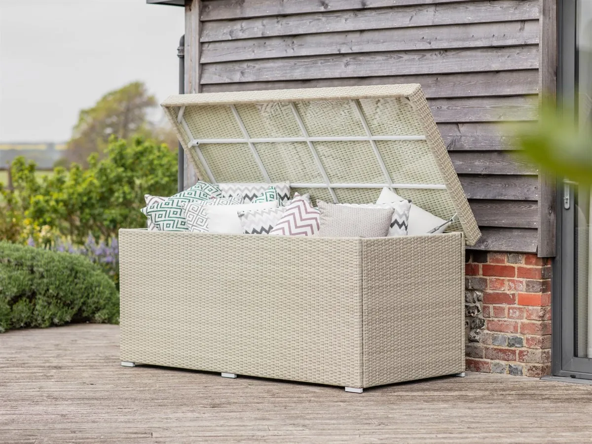 Kingscote Large Cushion Box with Liner - Nutmeg, Rattan product