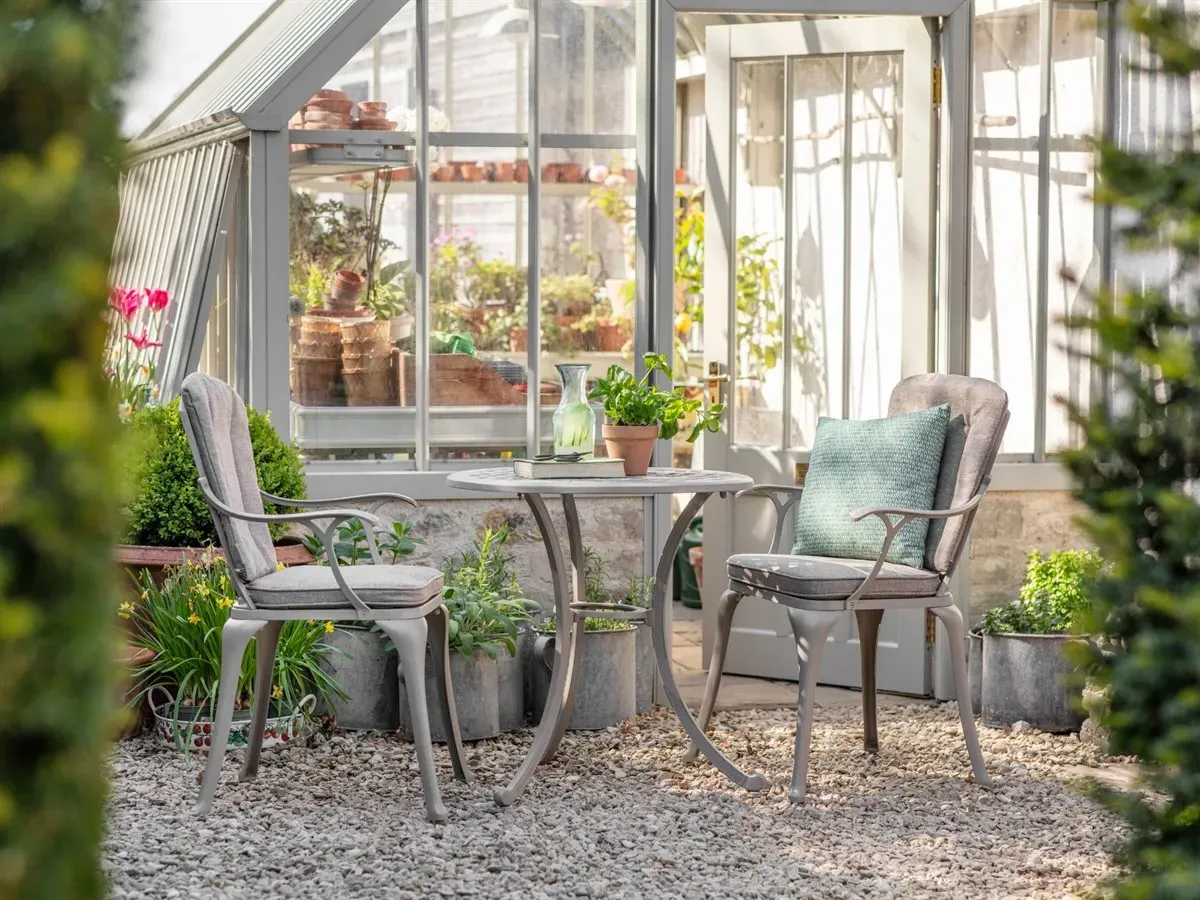 Milan 2-Seat Bistro Set - Stone, Cast Aluminium product