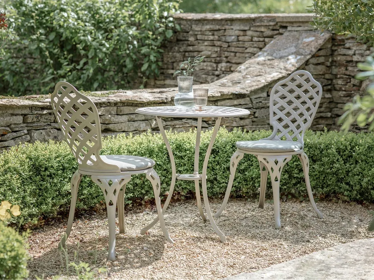 Rome Compact 2-Seat Bistro Set - Stone, Cast Aluminium product