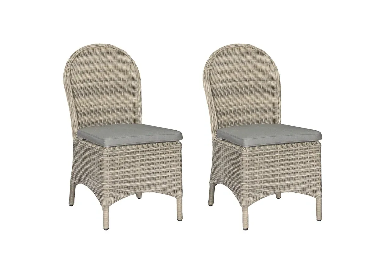 Sahara Deluxe Side Chairs (Pair) - Latte Rattan product