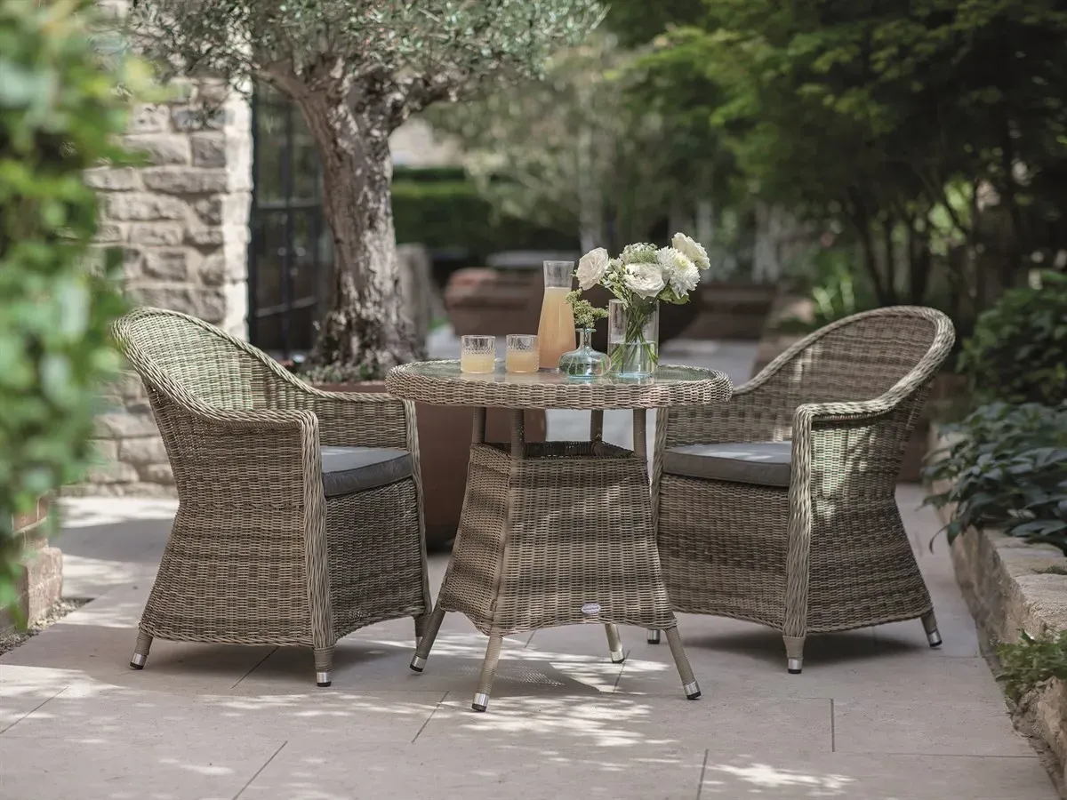 Sahara Rattan Round Bistro Table Set with 2 Chairs product