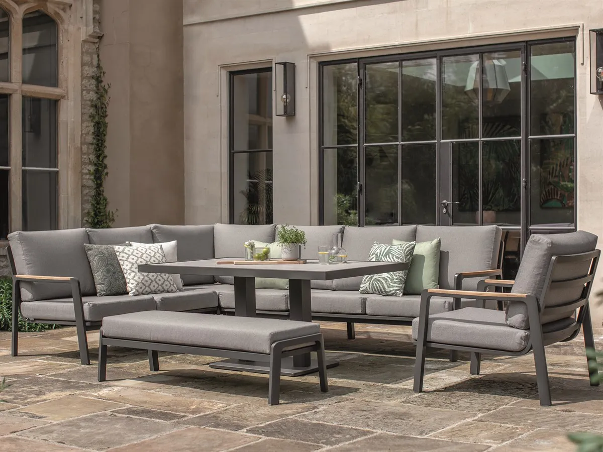 Siena L-Shape Sofa Set with Adjustable Height Table & Bench product