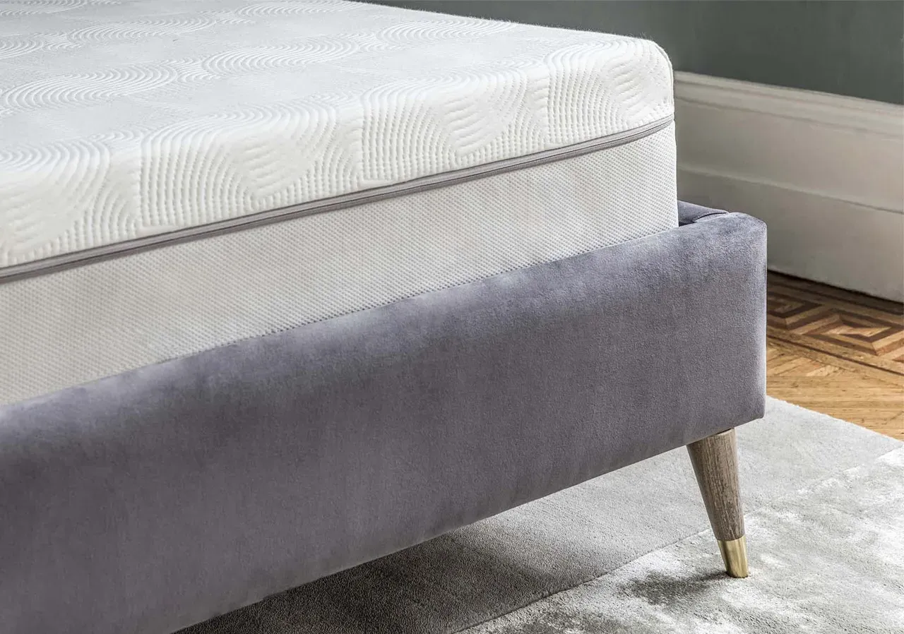 Double Bed Frame - Emerald, Fabric