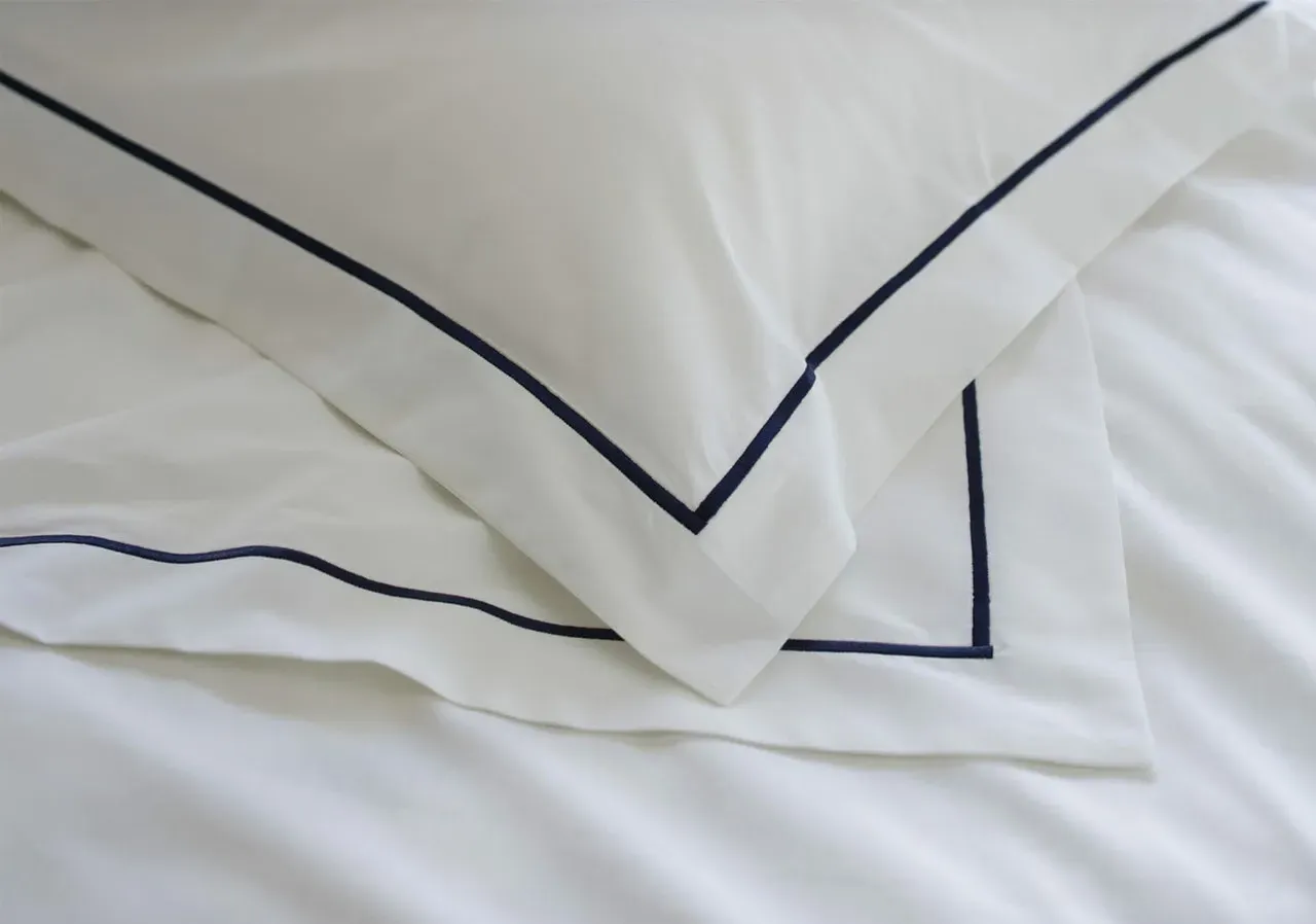 Double Bed Linen Set - Blue, Cotton